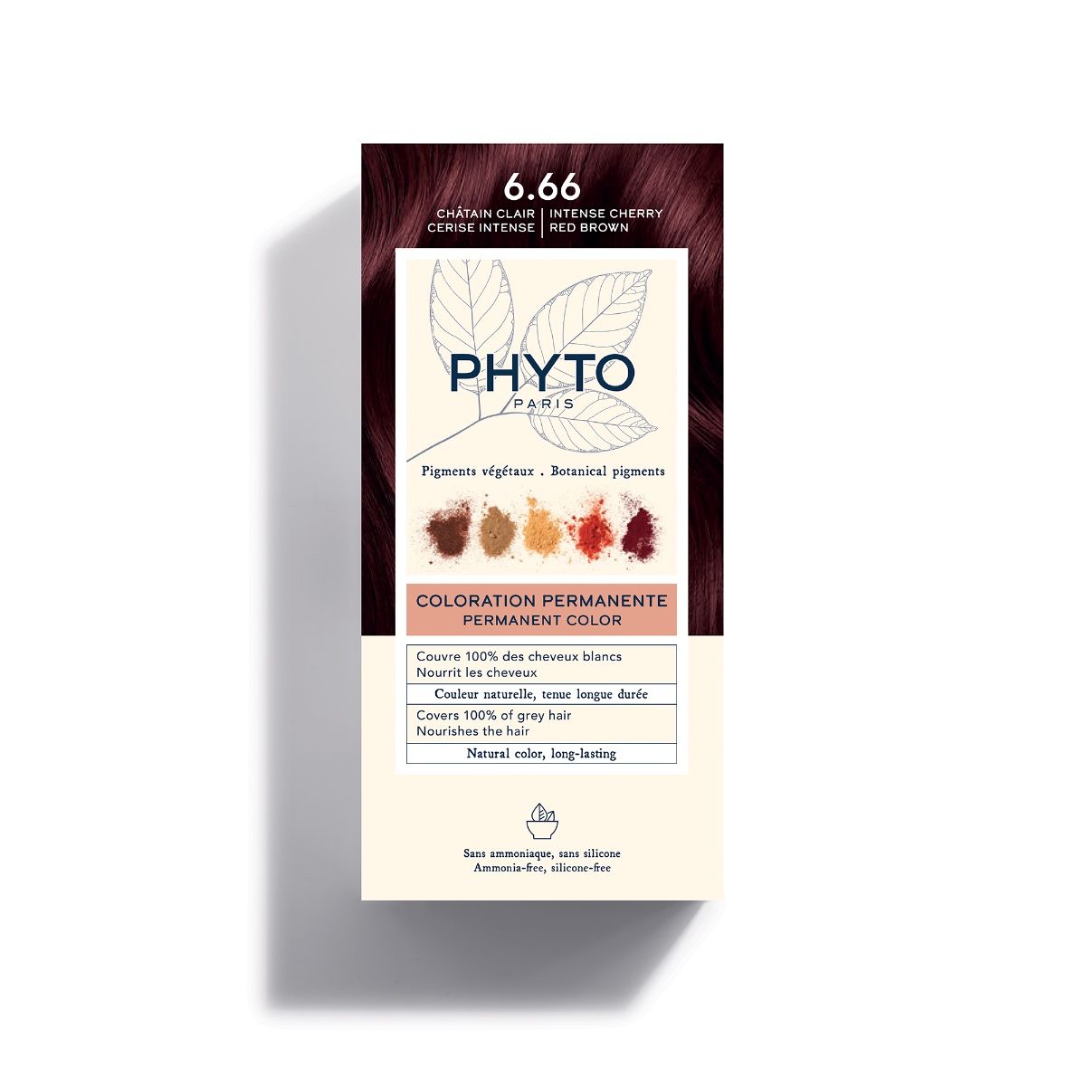 COLORAÇÃO PHYTO 6.66 Castanho Claro Cereja Intenso