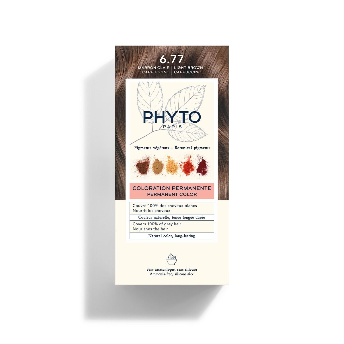 COLORAÇÃO PHYTO 6.77 Castanho Claro Cappuccino